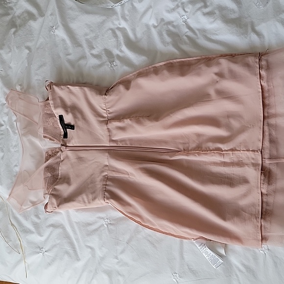 BCBGMaxAzria Women's Abigail Dusty Pink Lace Sequin Mini Dress- Size 2 - Picture 8 of 17